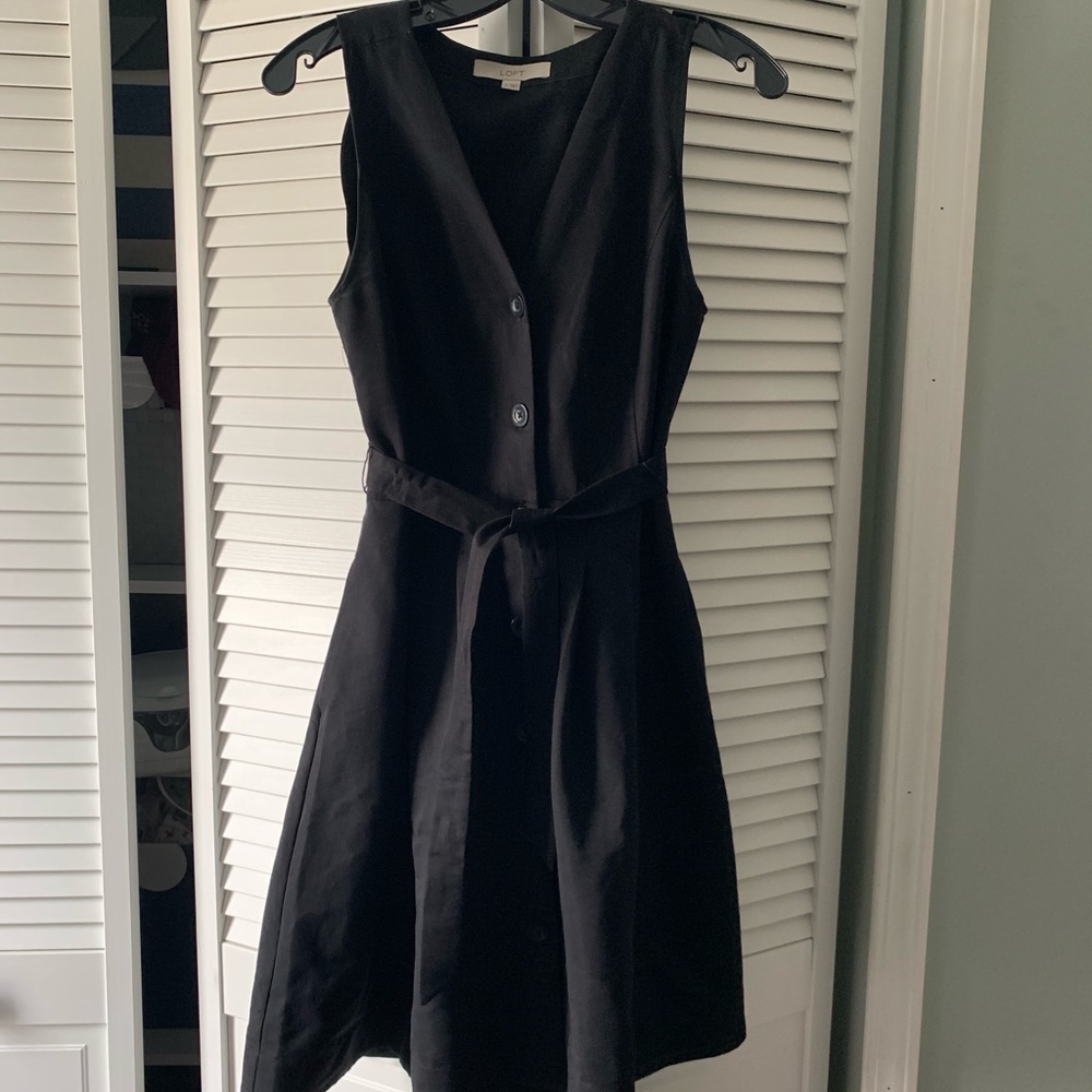 Loft Black Sleeveless Dress